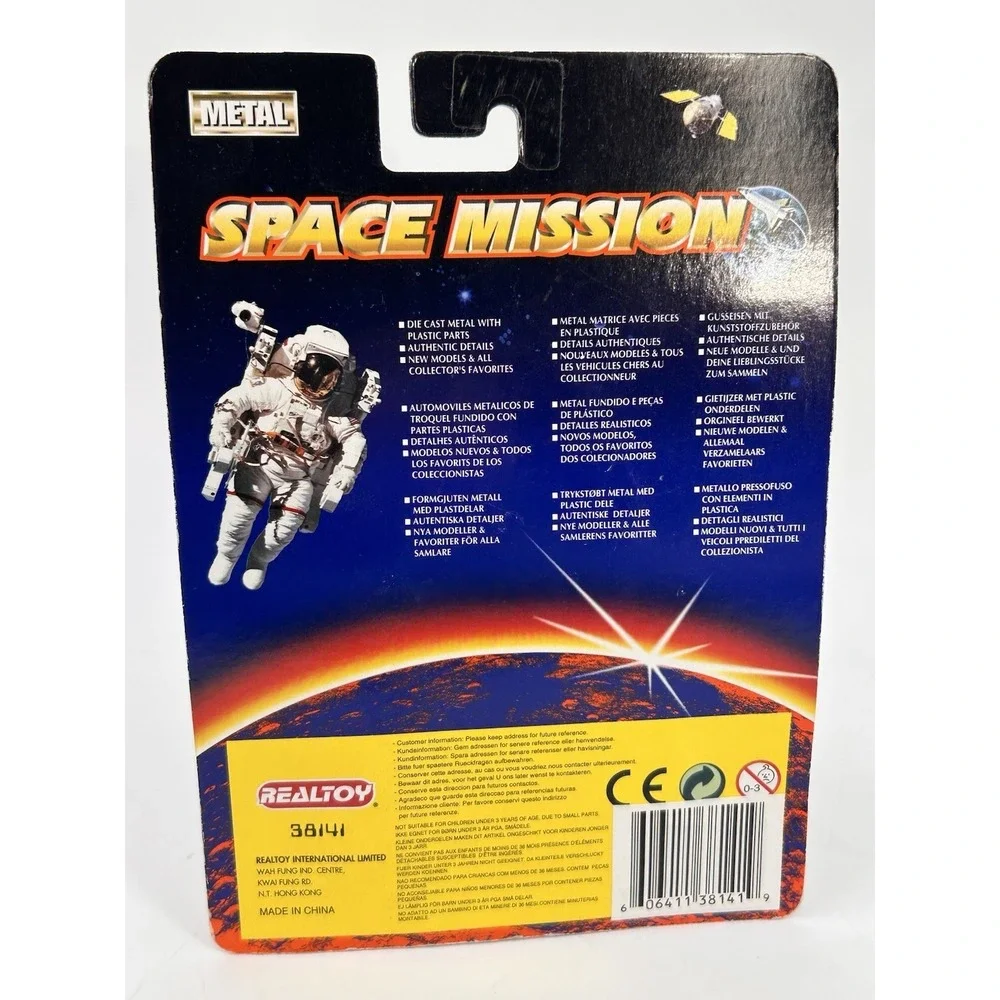 Vintage 90s Realtoy Space Mission Space Shuttle Diecast Toy 38141